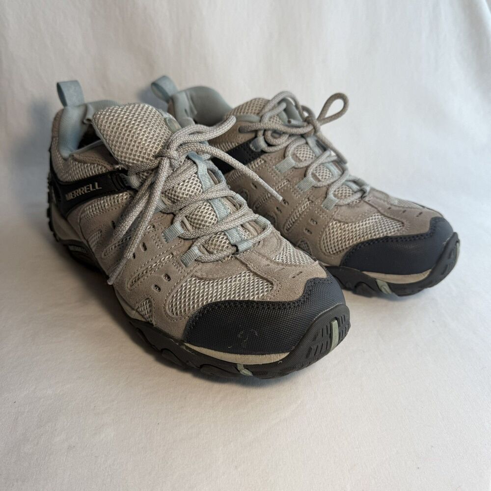 Merrell Accentor Shoes Womens Size 8 Gray Blue Hiking Trail Outdoor Sneakers